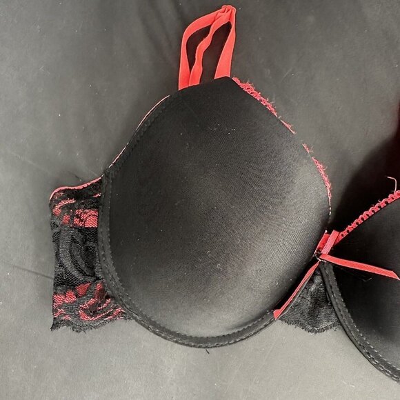 Angelina Black Pink Bra Silky Lace Detail Convertible Removable AdjustableStraps - Picture 2 of 10